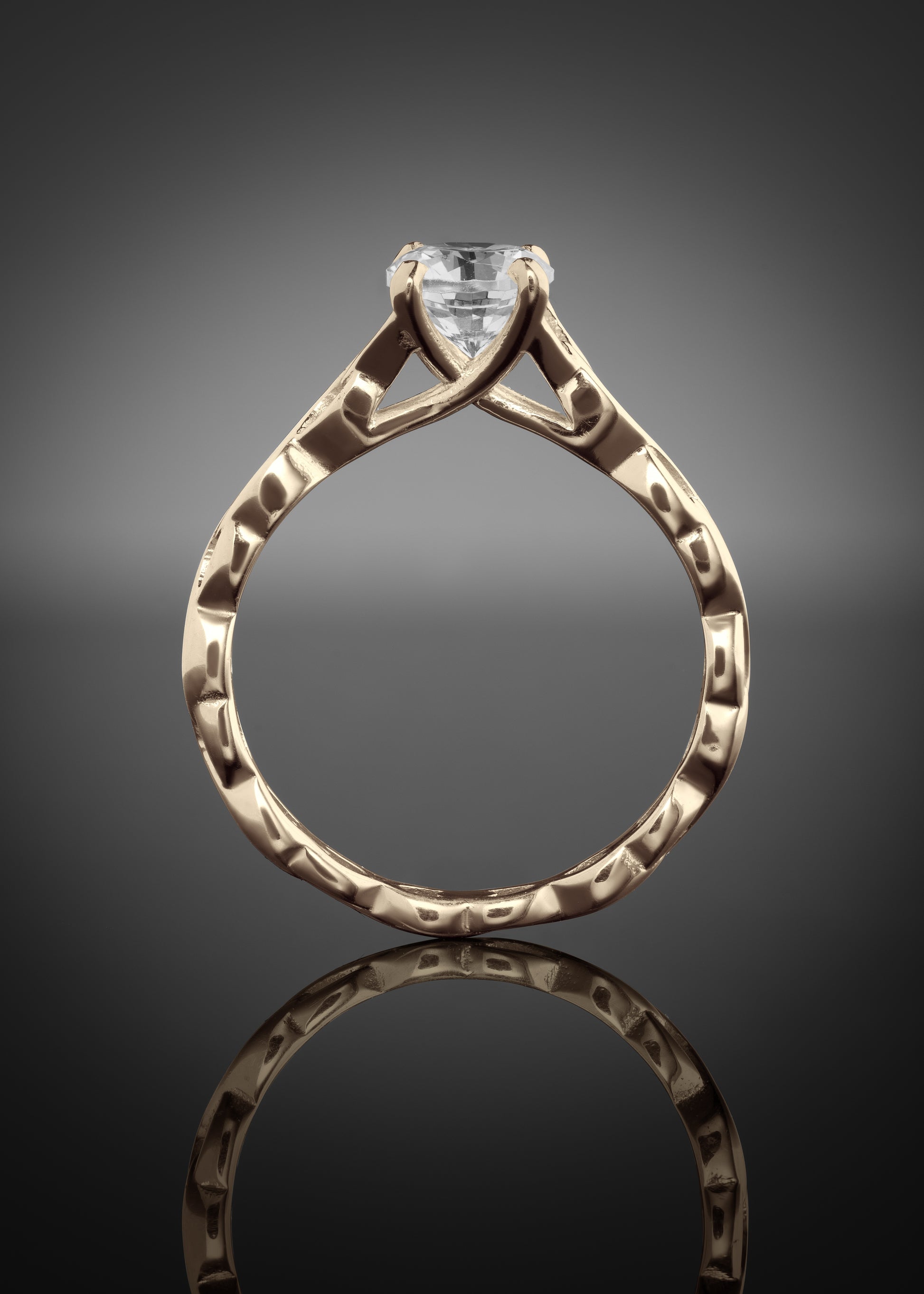 celtic diamond engagement ring in gold