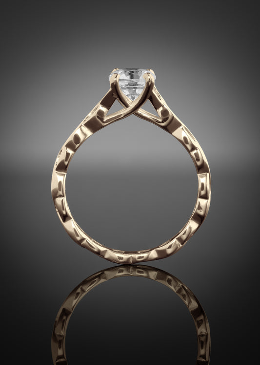celtic diamond engagement ring in gold