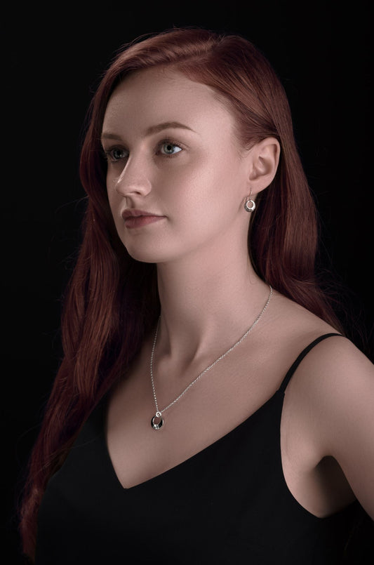 Gold ogham gra pendant necklace