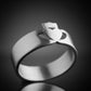 Men's Modern Claddagh Ring in silver
