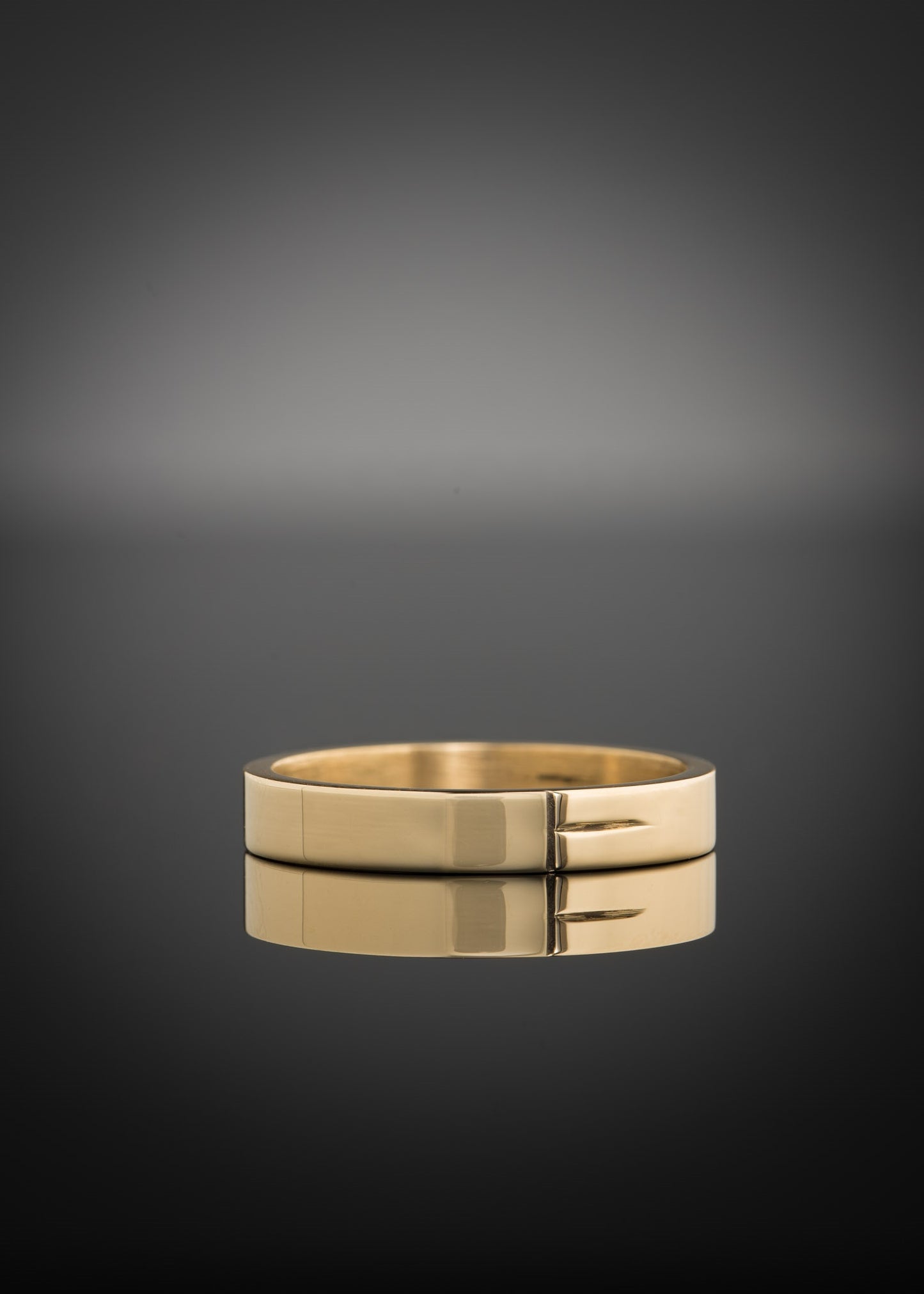 Gold Ogham Wedding Band