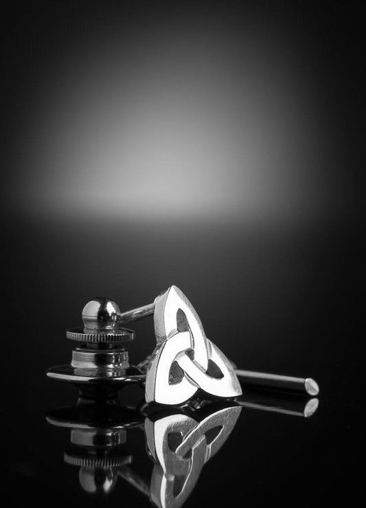 silver Trinity Knot Tie pin