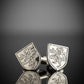 family crest cufflinks in silver