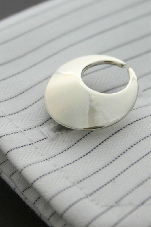 Irish torc cufflinks on shirt