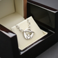 silver claddagh bracelet in box