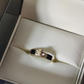 dainty claddagh ring in gold in box