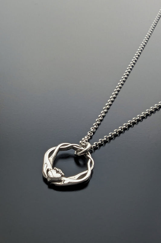 Infinity claddagh pendant