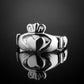 solid men's claddagh ring white gold
