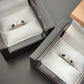 ogham wedding rings in box