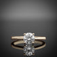 Front view of the solitaire engagement ring with Claddagh setting