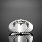 statement claddagh ring in silver