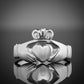 Men's Claddagh Ring White Gold