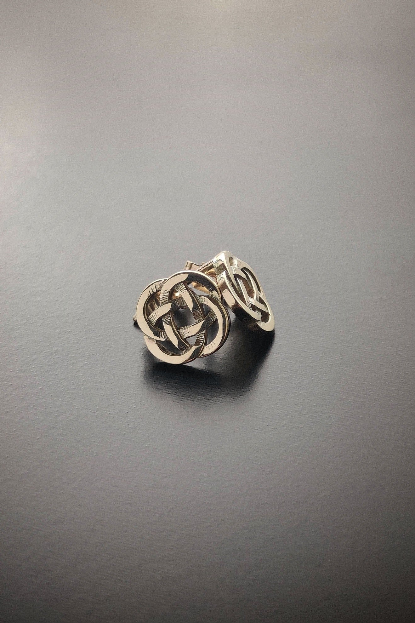 Gold Celtic knot earrings