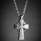 Contemporary Celtic Cross for men in a hammered finish