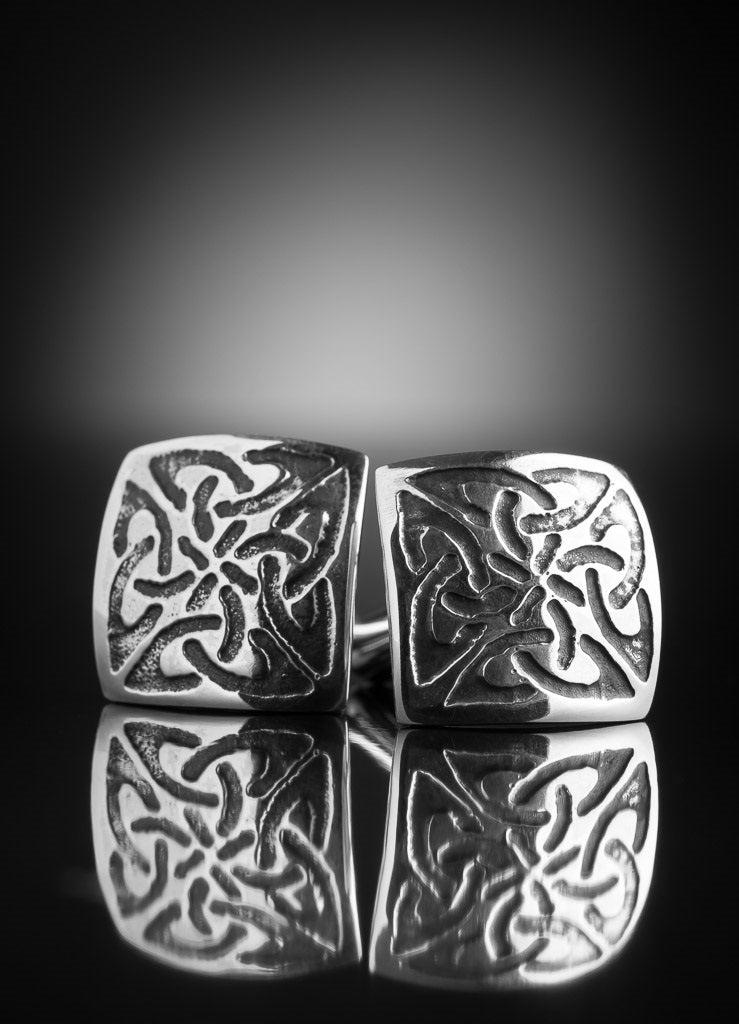 Celtic cufflinks in sterling silver