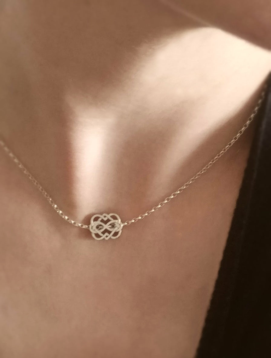 Celtic love knot pendant with chain