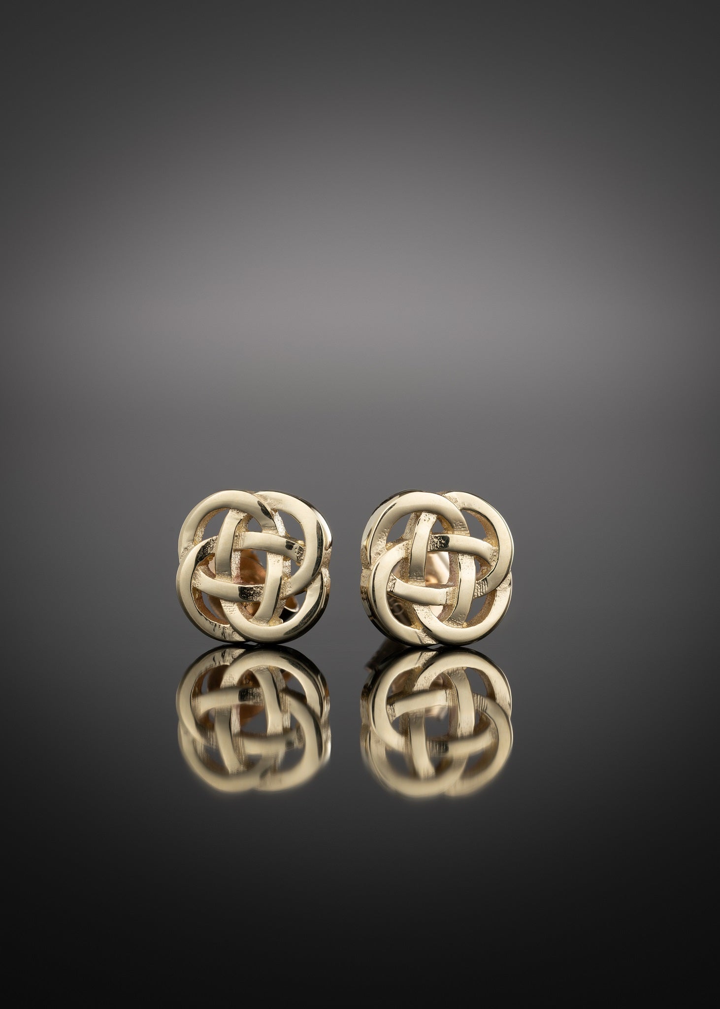 gold celtic knot earrings