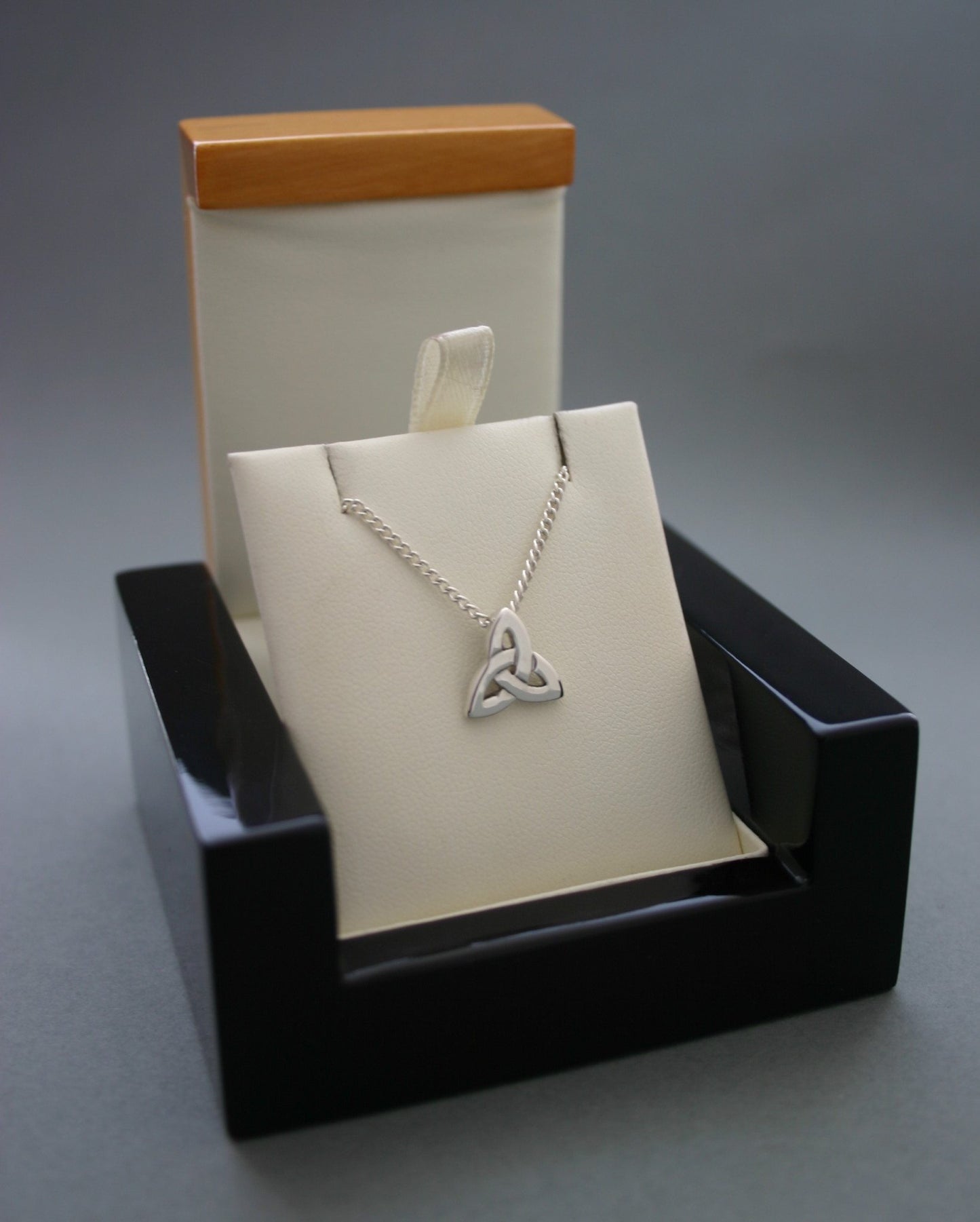 Silver Trinity Knot Pendant in presentation box