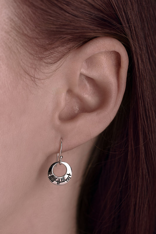 Ogham-Silver Earrings A Stor my darling