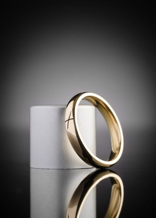 Gold Ogham wedding ring