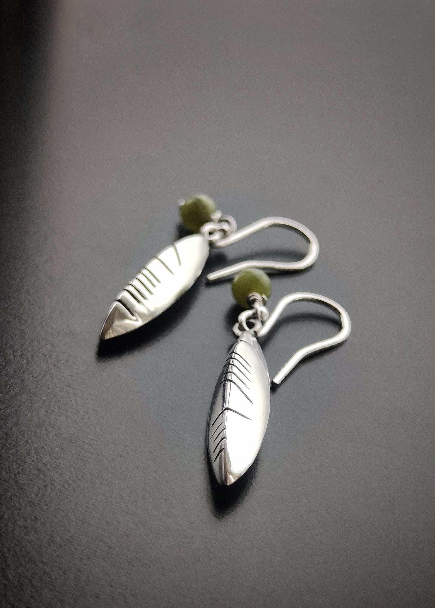 silver anam cara earrings with connemara marble