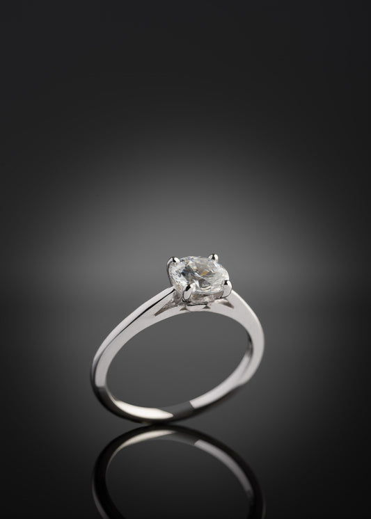 Diamond Engagement Ring with Claddagh setting