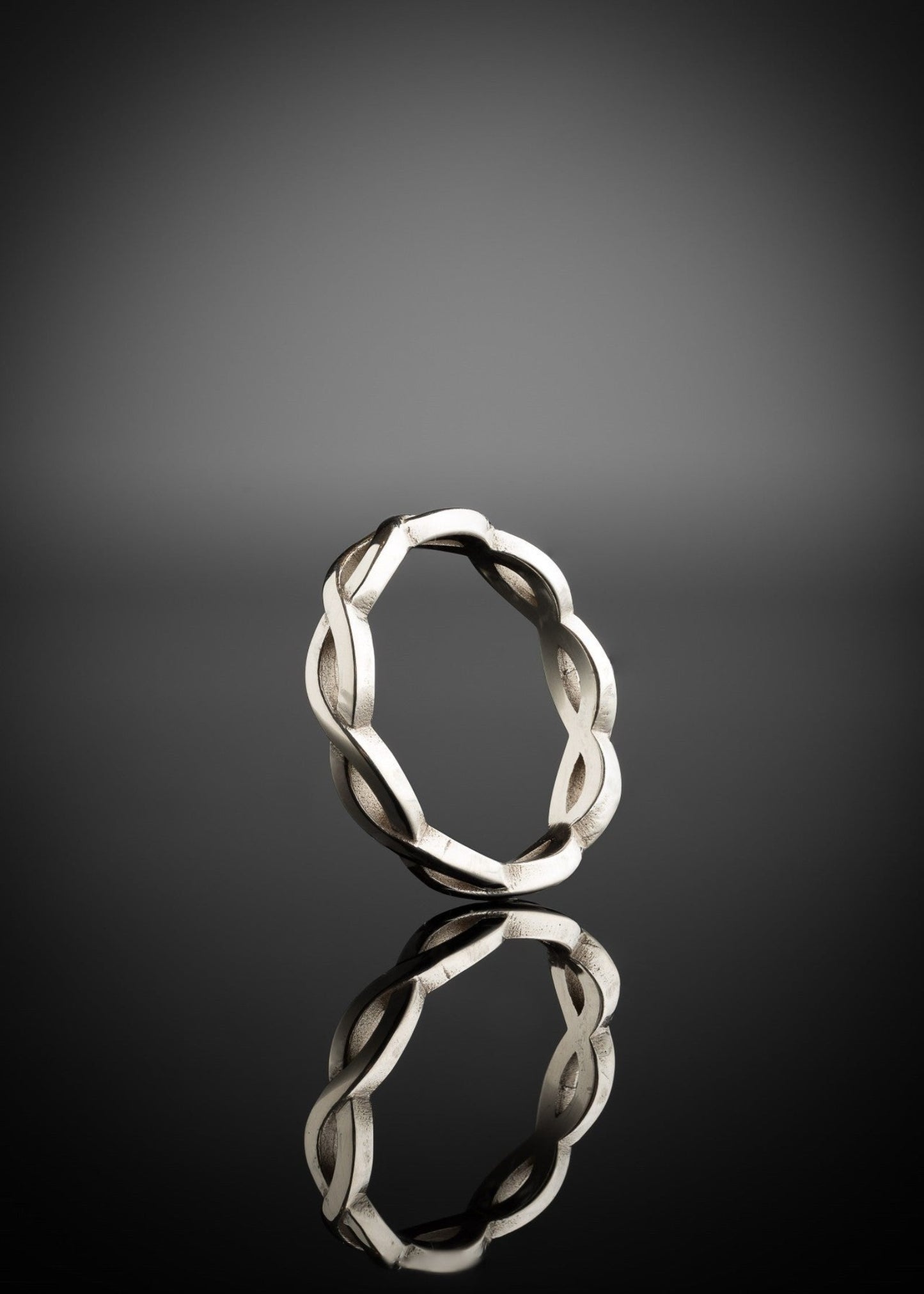 white gold twist ring