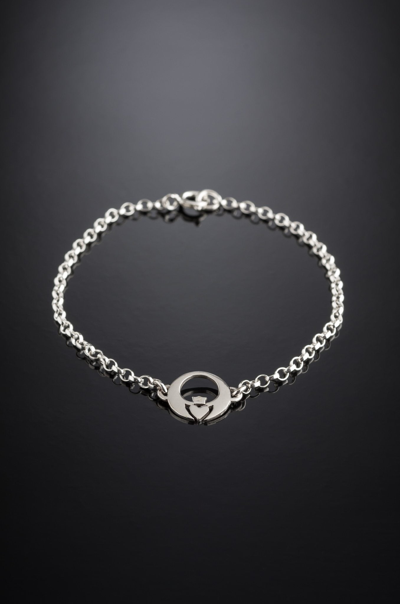 Contemporary Claddagh Bracelet silver