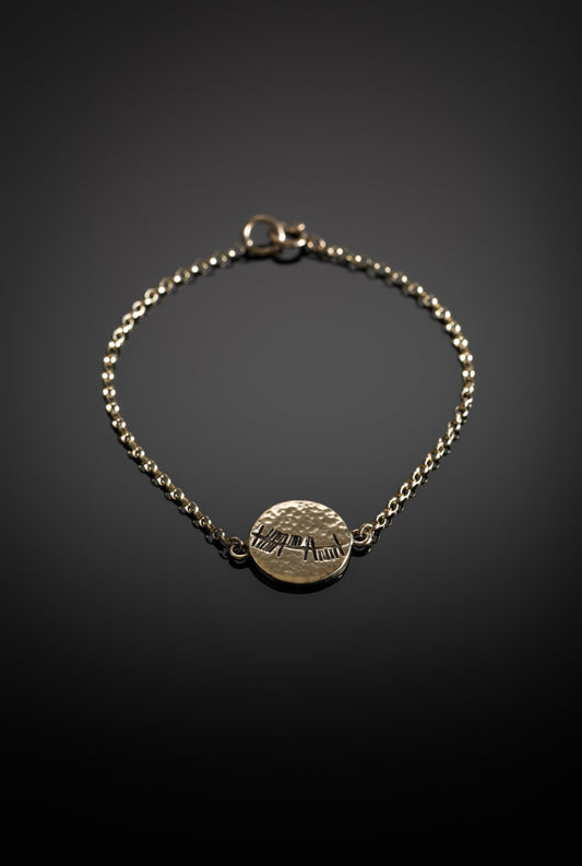 gold anam cara bracelet