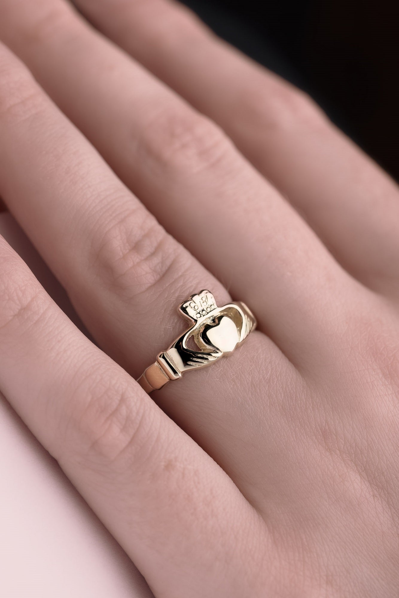 Claddagh ring, ladies pink tourmaline and diamond claddagh. – Irish Jewelry  Design