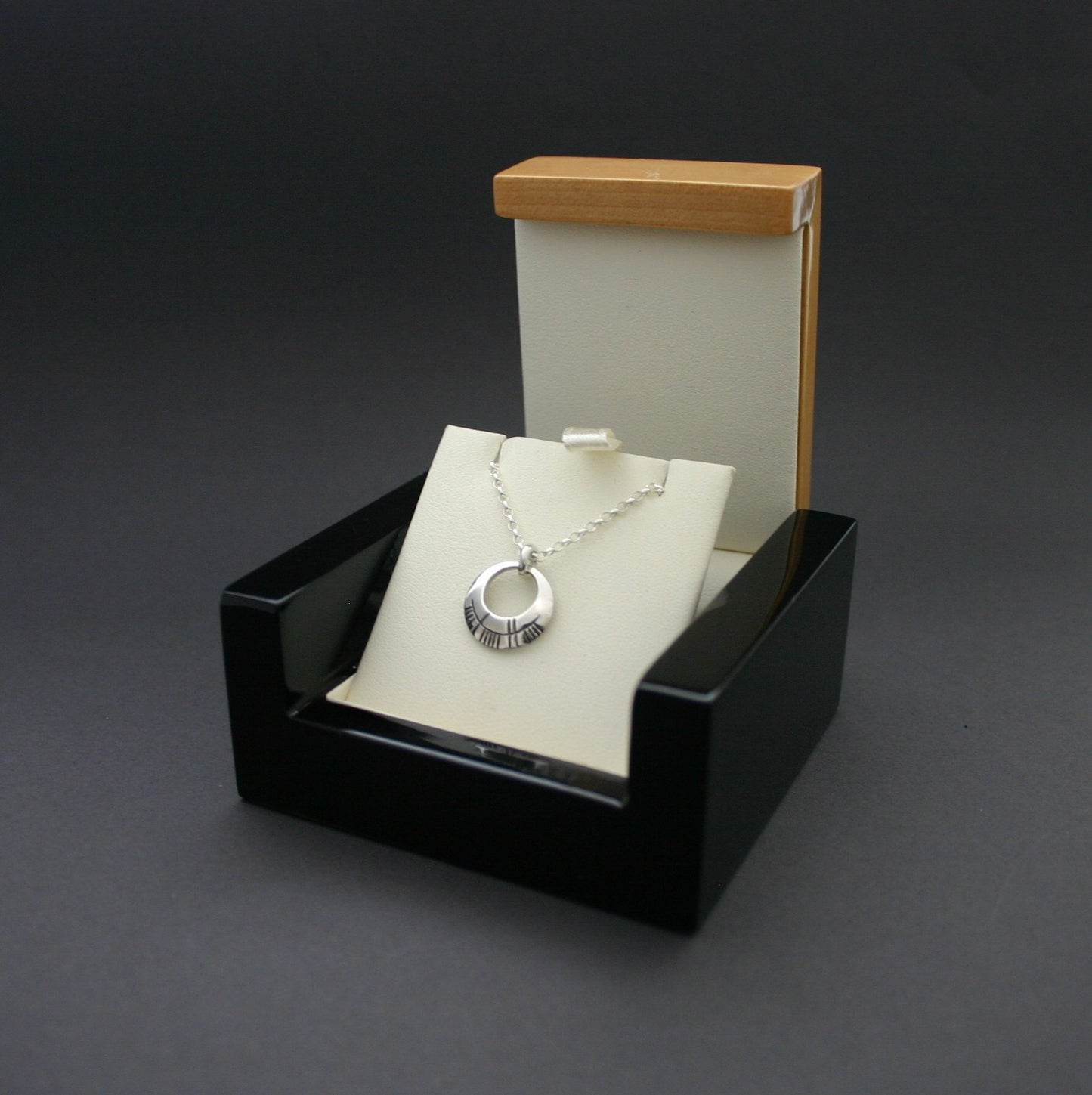 Happiness Sonas Ogham Necklace in box
