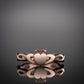 rose gold twist claddagh ring