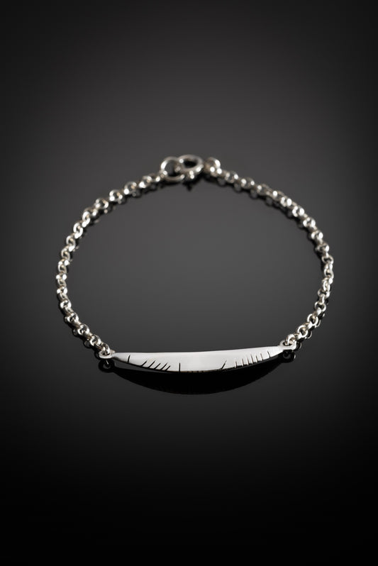 Ogham Anam Cara bracelet curved