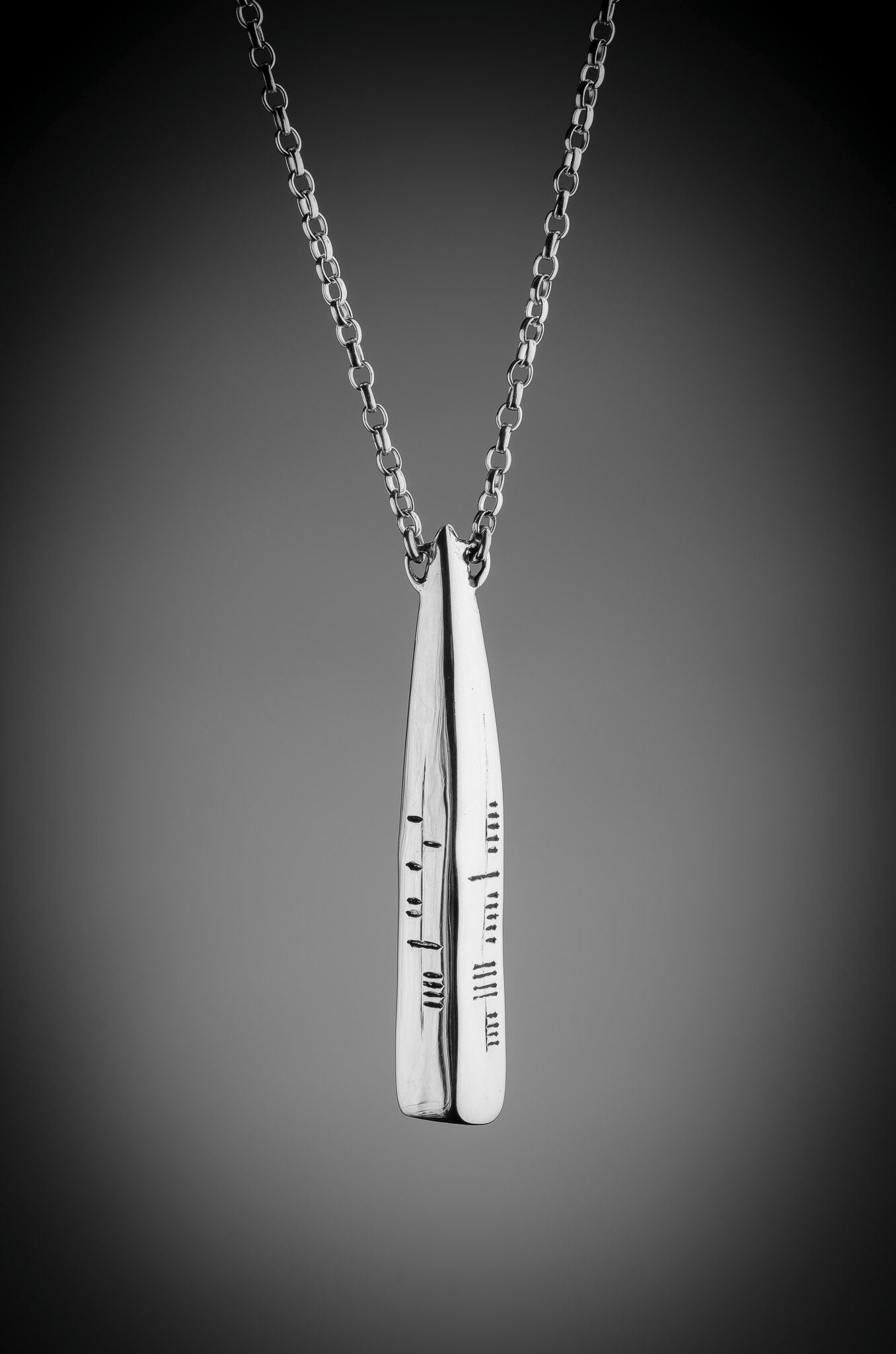 ogham family pendant silver