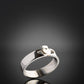 Two Tone Contemporary Claddagh Ring with gold heart