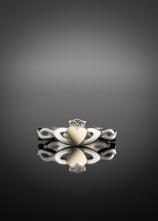two-tone-claddagh-ring-weave-band